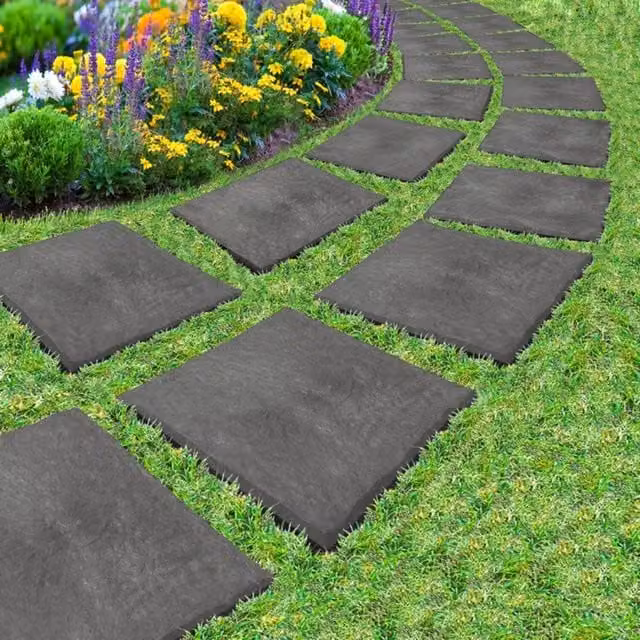 Primeur Set of 4 Slate Effect Stepping Stones in Grey