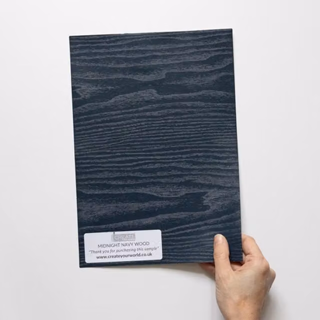 d-c-fix Navy Blue Wood Effect Self Adhesive Vinyl Film, A4