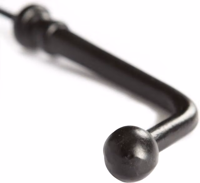 Hammer & Tongs Matt Black Iron Screw Hook, Pack of 10, W: 20 mm x H: 60 mm