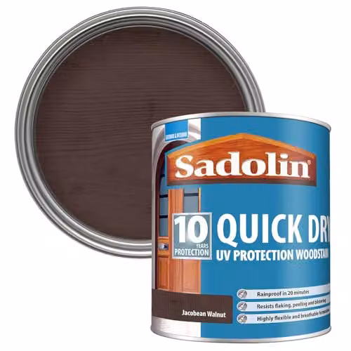 Sadolin Quick Dry UV Protection Woodstain, Mahogany, 5 l