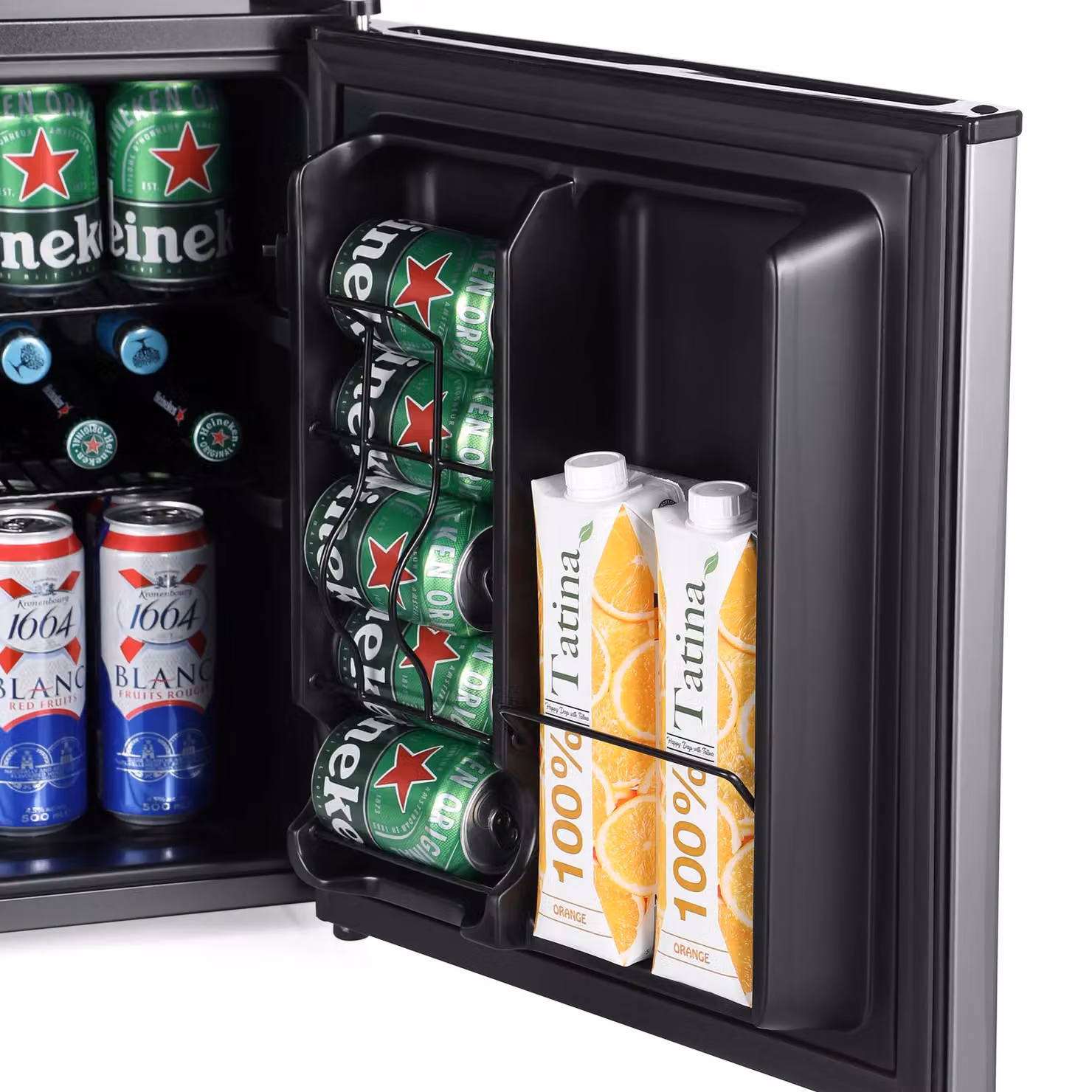 Subcold Cave50 Stainless Steel Drinks Fridge with LED Interior Light in Silver or Black – 7