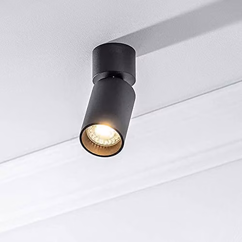 CGC Lighting Black Aluminium Cylinder Adjustable Spotlight for Wall or Ceiling Mount – 2
