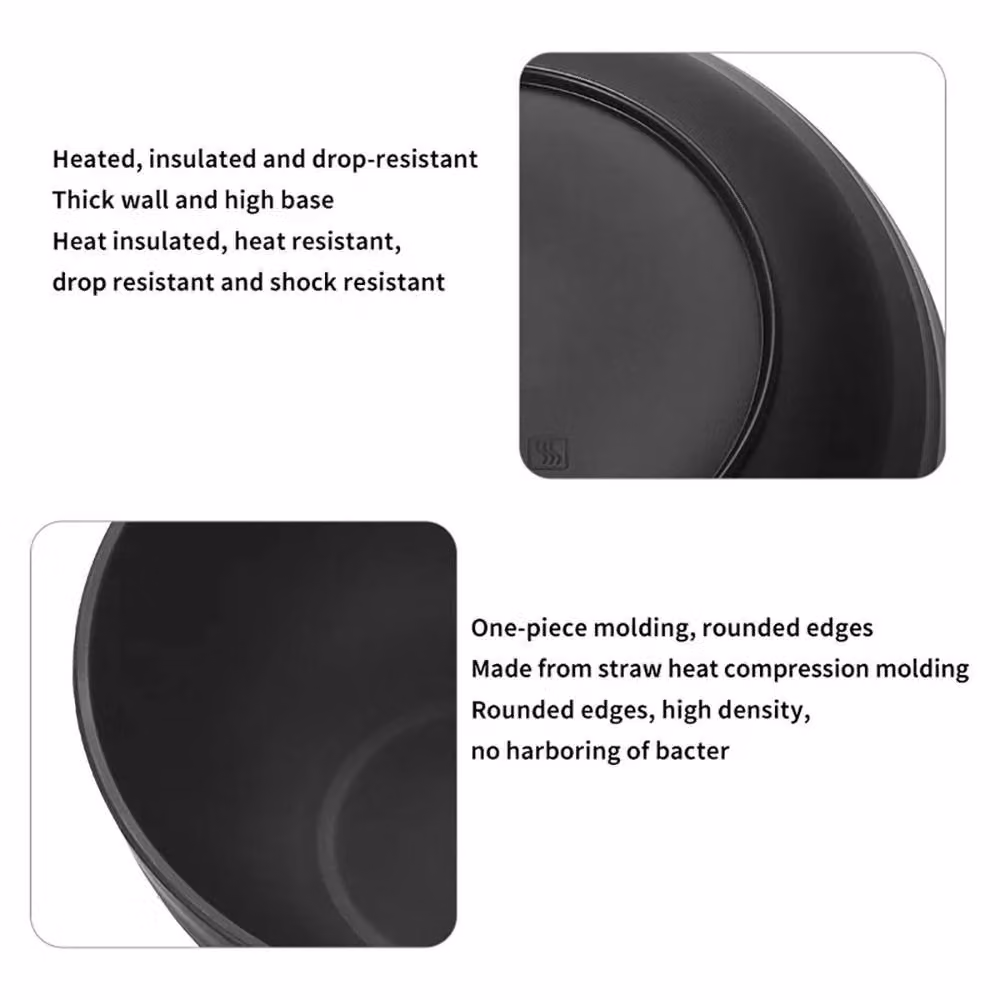SPETLEK 32-Piece Black Dinnerware Set with Plates and Bowls – 3