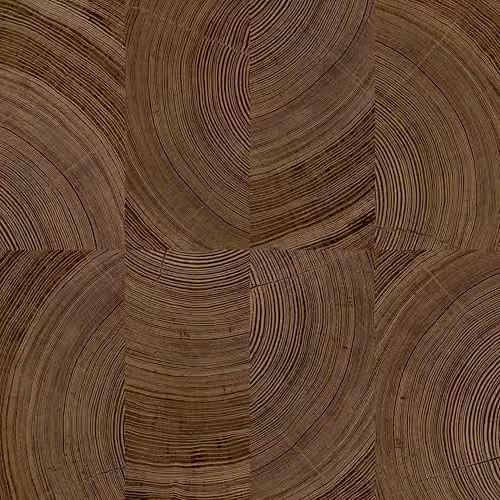 Grandeco Cambara Stacked Log Wood Block Textured Wallpaper, Brown