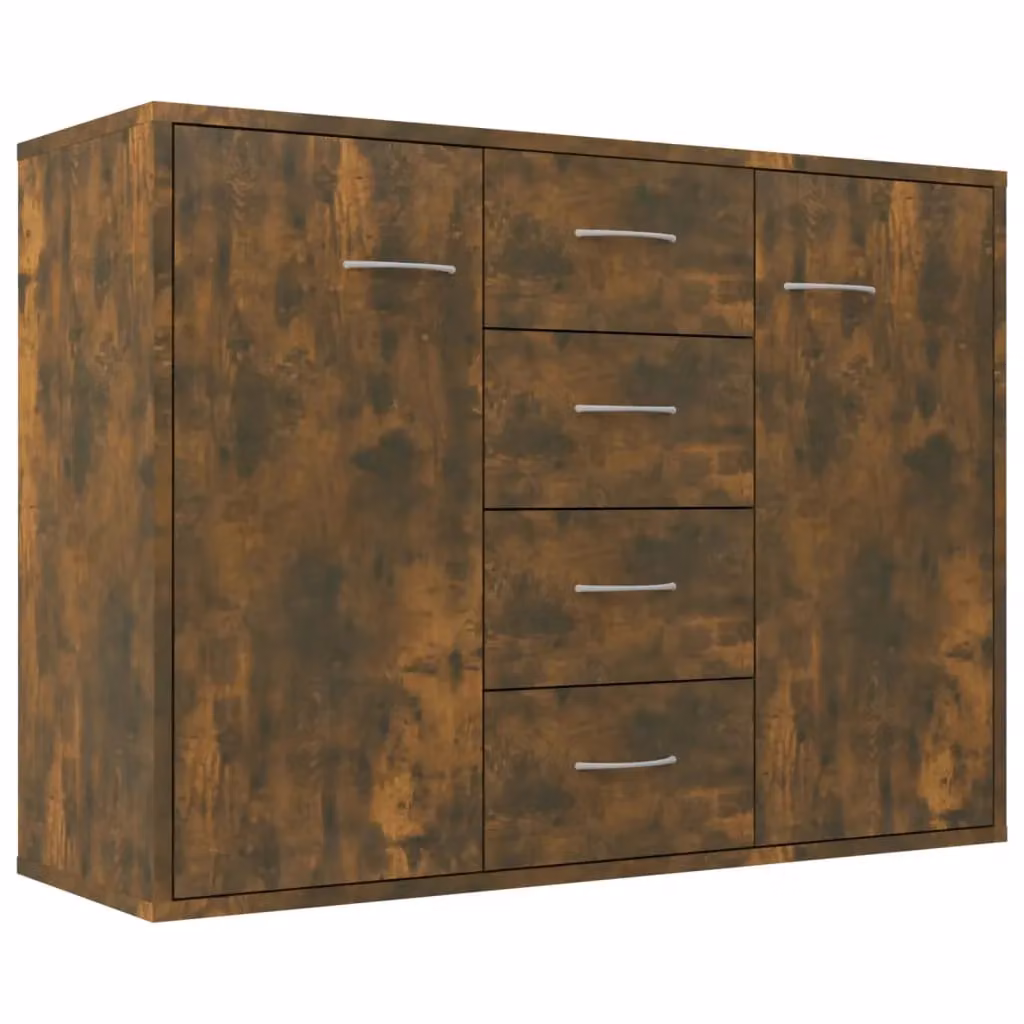 Berkfield Home Smoked Oak Sideboard in Brown, W/D/H: 88 x 30 x 65 cm – 2