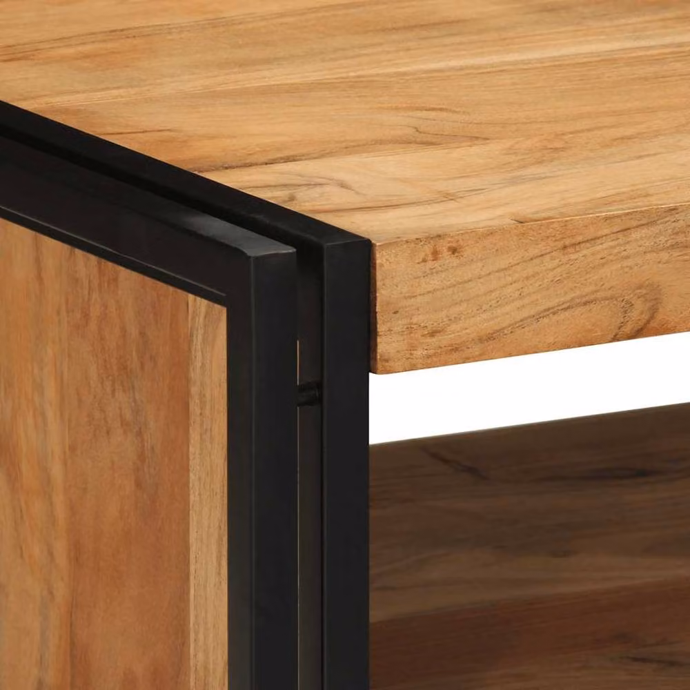 Berkfield Home Durable Acacia Wood Coffee Table in Brown, W/D/H: 70 x 50 x 38 cm – 4