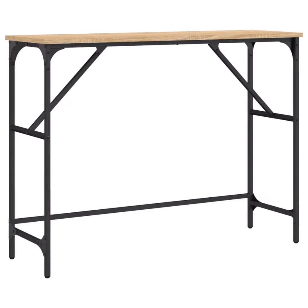 Berkfield Home Sonoma Oak Console Table in Brown, W/D/H: 100 x 32 x 75 cm – 2