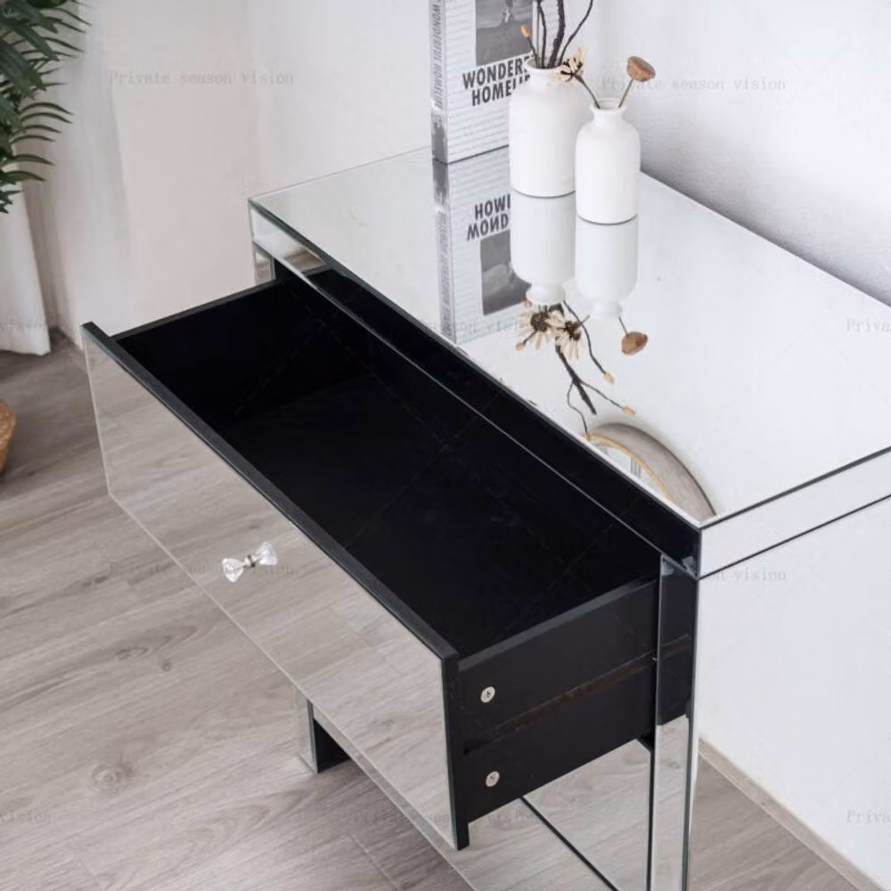 Comfy Living Ltd Silver Mirrored 3 Drawer Chest of Drawers – 2