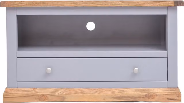 Cabinet Bits Biccari Grey 1 Drawer TV Stand with Chrome Knob – 1
