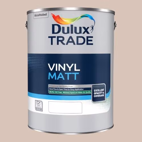 Dulux Trade Vinyl Matt Dispersion Paint in Soft Stone, 5 l