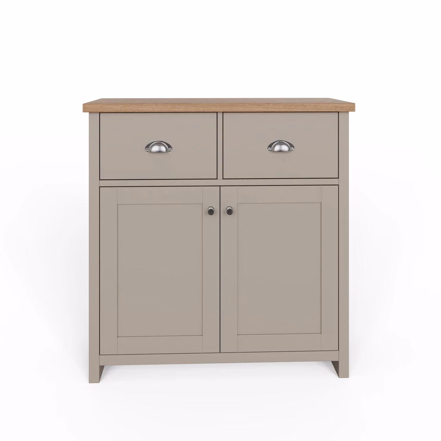 GFW Lancaster Compact Sideboard in Grey and Oak – 3