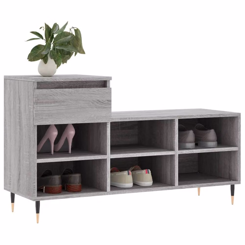 Berkfield Home Grey Sonoma Shoe Cabinet W/D/H: 102 x 36 x 60 cm – 3