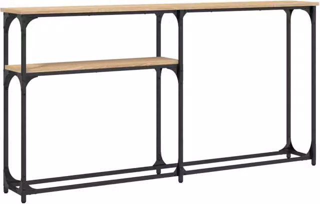 Berkfield Home Sonoma Oak Console Table, Brown, W: 145 cm, D: 22.5 cm, H: 75 cm