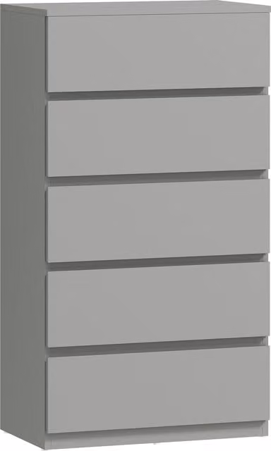 HOMCOM Modern 5-Drawer Chest of Drawers in Grey – 1
