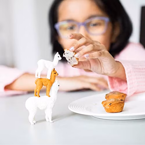 Schleich 42544 Alpaca Set in White and Brown – 2