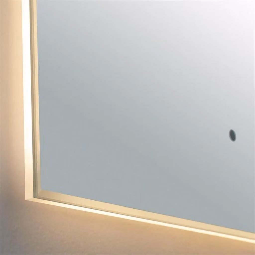 Clifton Deluxe Rectangular LED Slim Bathroom Wall Mirror in Beige, W: 60 cm – 3