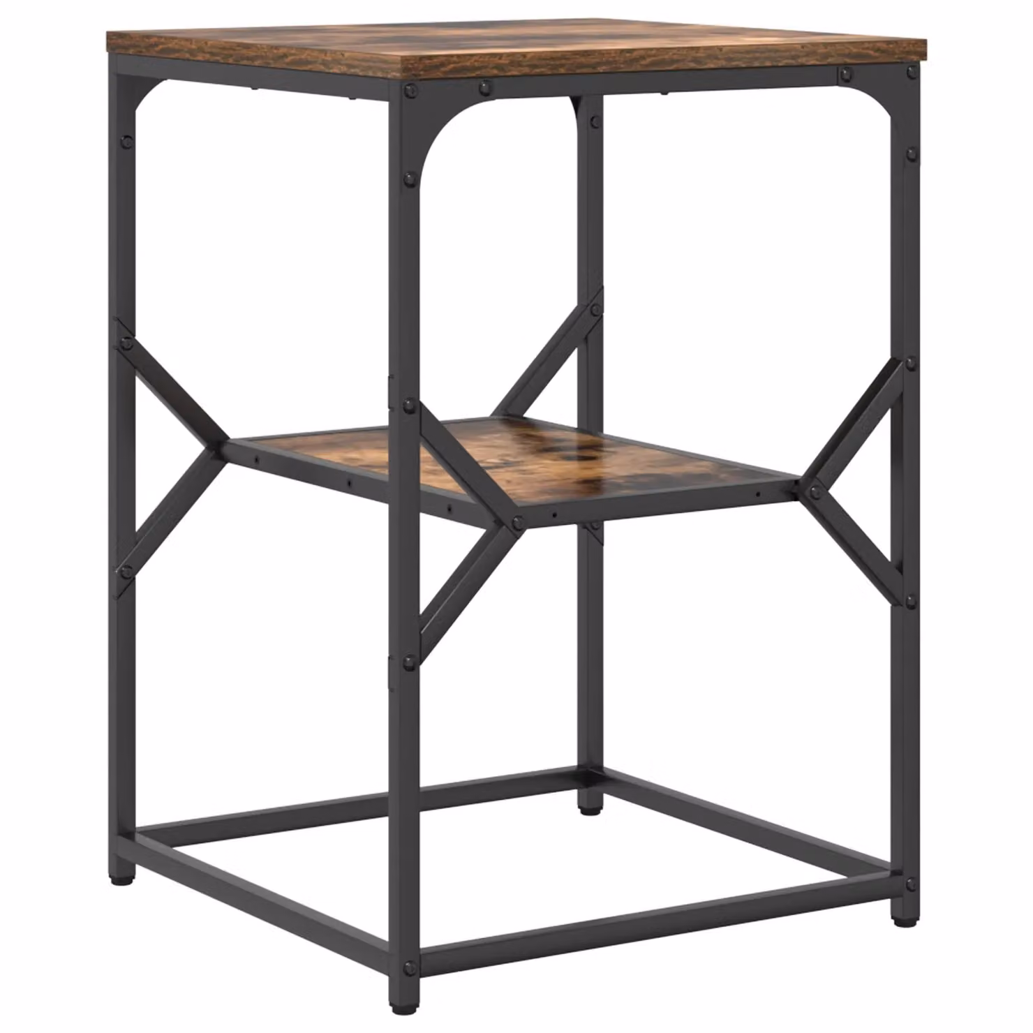 Berkfield Home Smoked Oak Side Table, Brown, W/D/H: 41 x 40 x 60 cm – 2