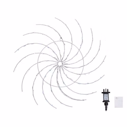 Samuel Alexander 50cm Light Up Christmas Catherine Wheel with 96 Blue and White LEDs – 3