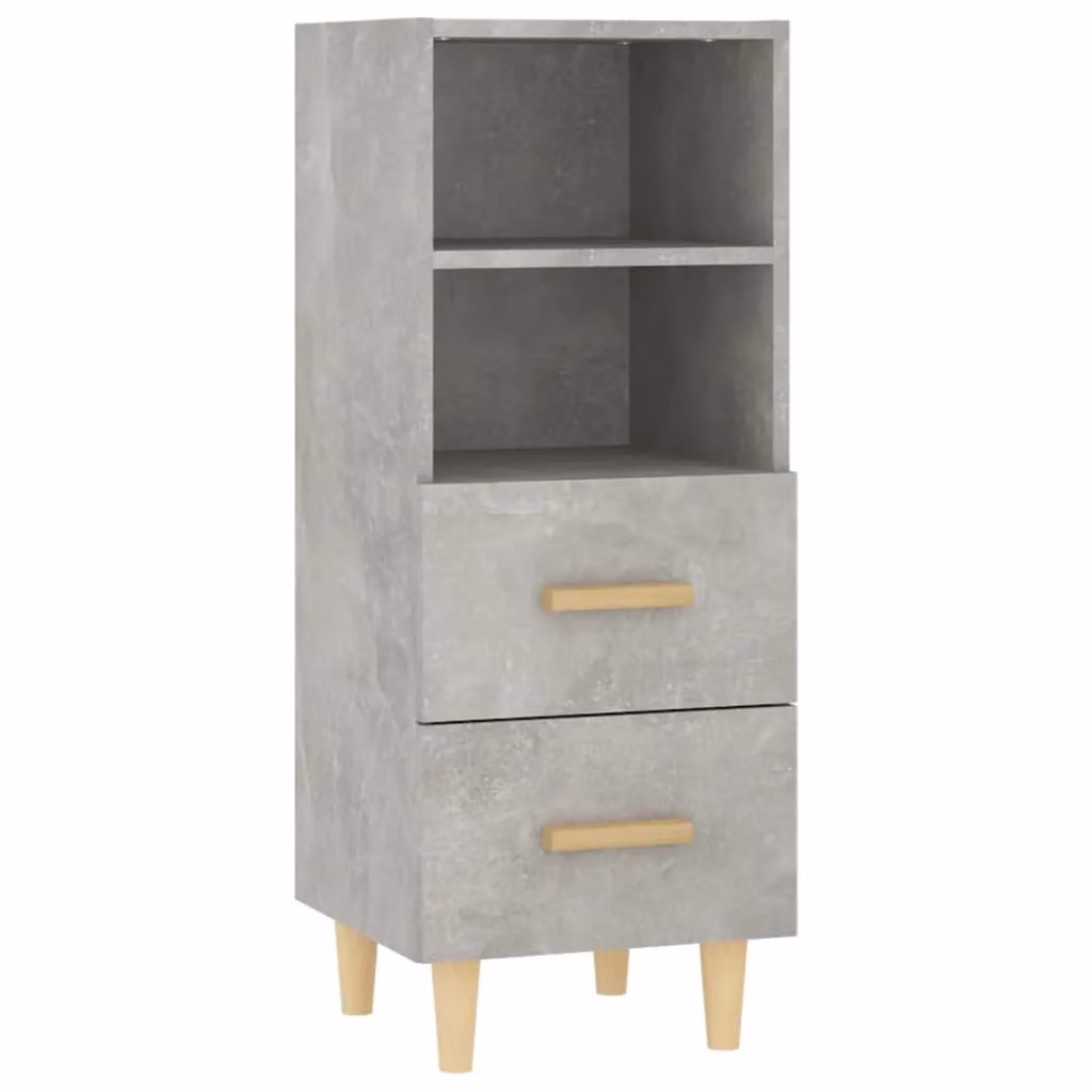 Berkfield Home Sideboard in Concrete Grey, W/D/H: 34.5 x 34.5 x 90 cm – 2