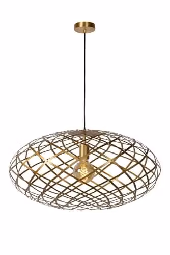 Lucide Wolfram Pendant Light in Gold/Brass, Diameter: 65 cm – 1