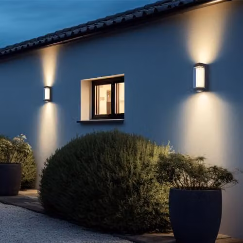 Globo Lighting Modern Anthracite LED Outdoor Wall Lamp with Warm White Light, W/D/H: 7.5 x 8.2 x 18.7 cm – 4