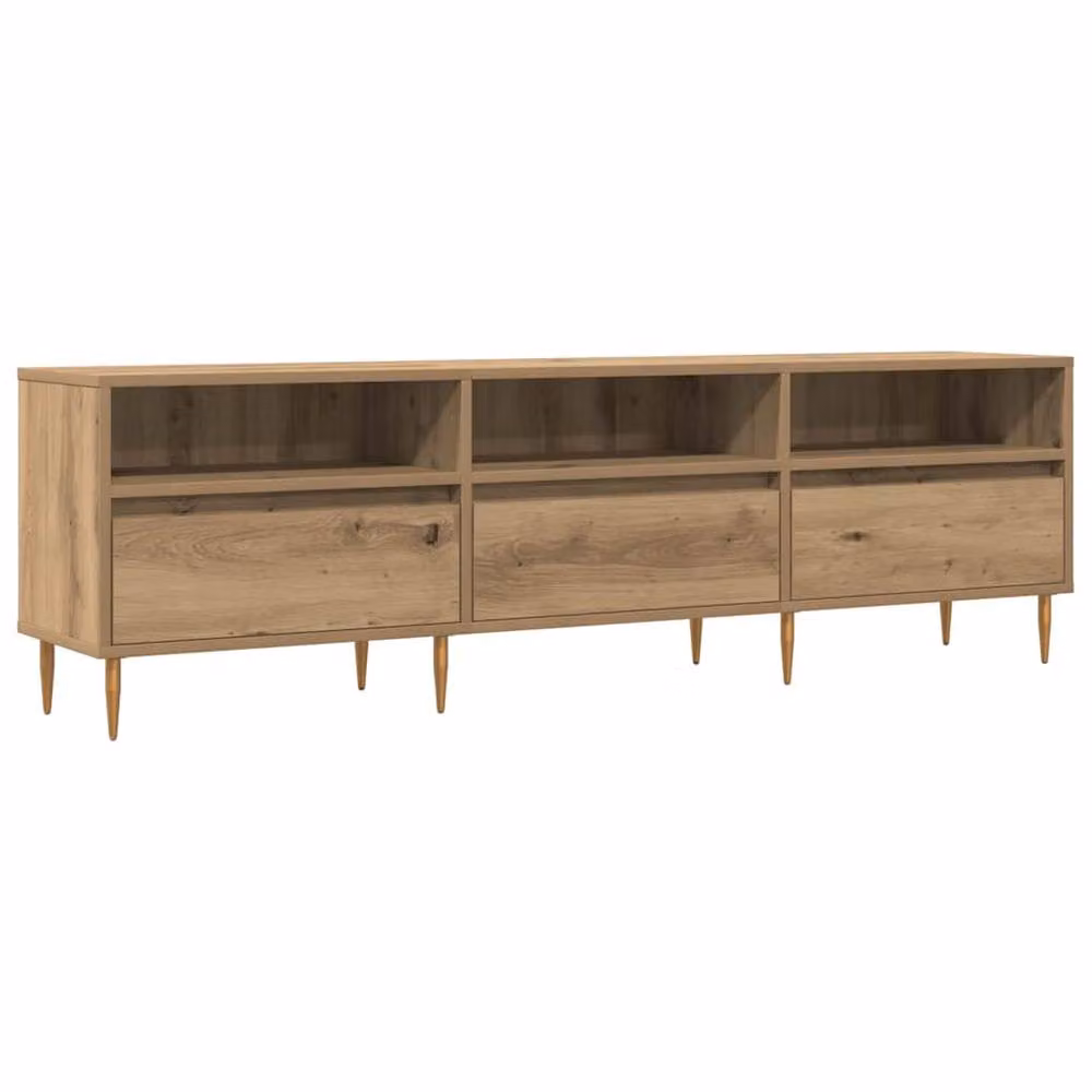 Berkfield Home Artisan Oak TV Cabinet in Brown, W: 150 cm, D: 30 cm, H: 44.5 cm – 2