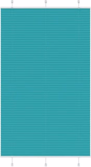 Berkfield Home Single Pleat Petrol Green Polyester Semi-Transparent Blind, W: 115 cm, H: 200 cm – 1
