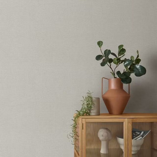 Erismann Dolce Plain Modern Green Vinyl Wallpaper Roll
