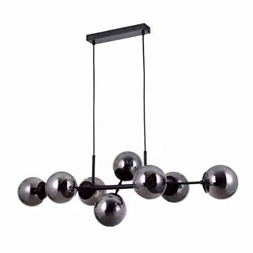 Netlighting Molite Modern 8 Light Sphere Globe Pendant Ceiling Light in Black with E14 Base – 1