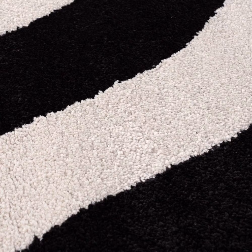 THE RUGS Joli Wavy Soft and Dense Pile Modern Rectangular Rug in Black, W: 80 cm, L: 150 cm – 5