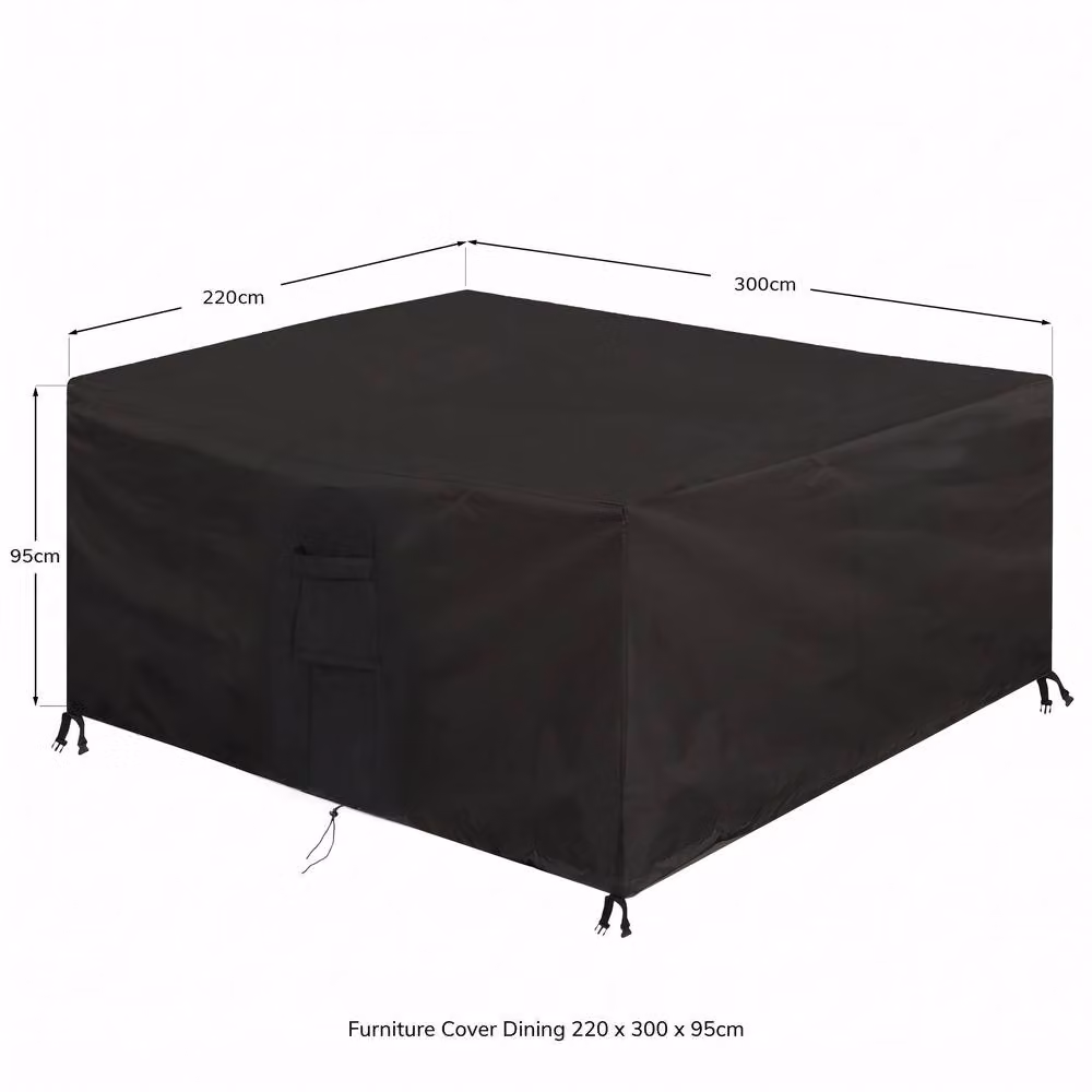 Primrose Waterproof and UV Protection Furniture Cover in Black, W/D/H: 220 x 300 x 95 cm – 2