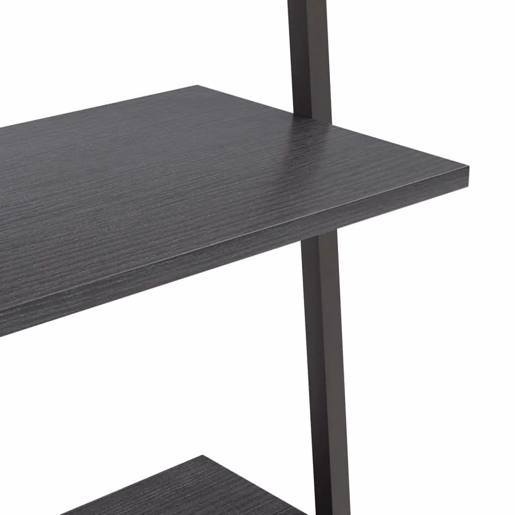 Berkfield Home 4-Tier Leaning Ladder Shelf in Black, W: 64 cm, D: 34 cm, H: 150.5 cm – 3