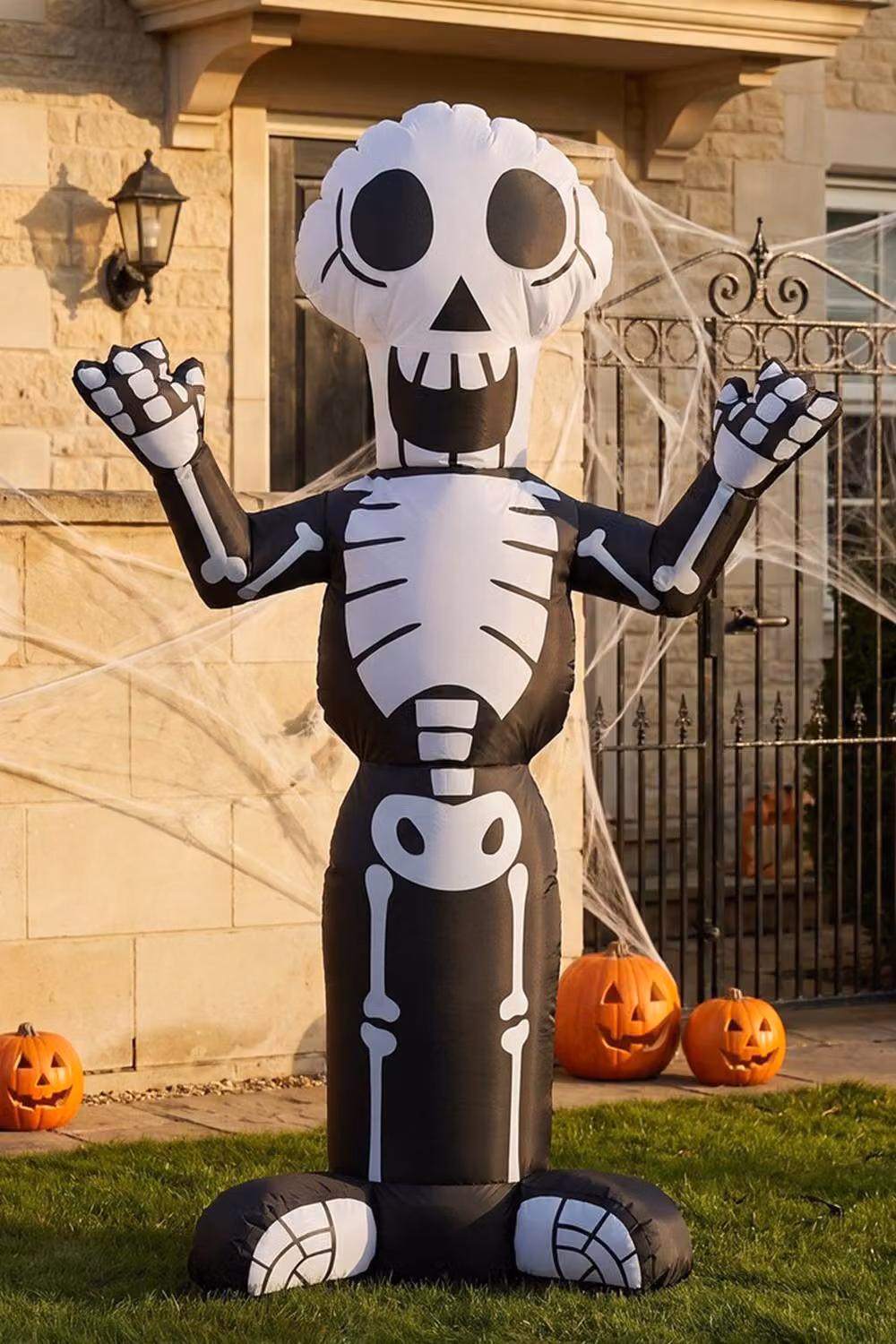 Living and Home Multicolour Inflatable Halloween Skeleton Decoration with LED Lights – 2