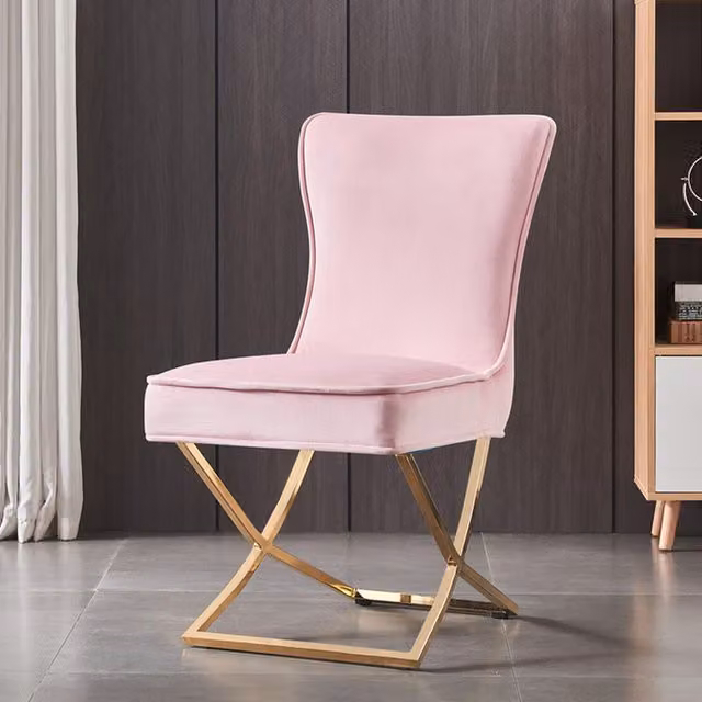 Life Interiors Trafalgar LUX Velvet Dining Chair in Pink