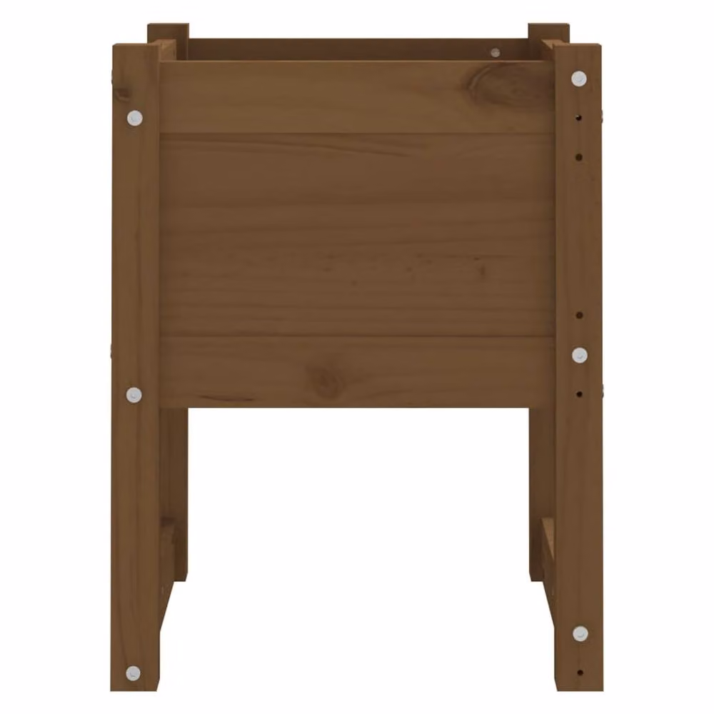 Berkfield Home Set of 2 Solid Wood Pine Planter Tubs, Brown, W/D/H: 40 x 40 x 52.5 cm – 5