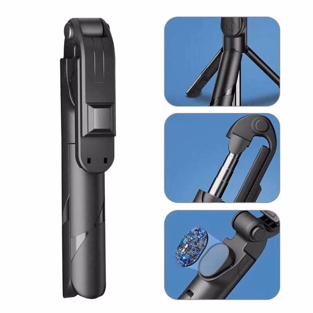 NESTLUNE Universal Selfie Stick with Bluetooth Remote and Phone Holder Tripod Stand, Black – 5