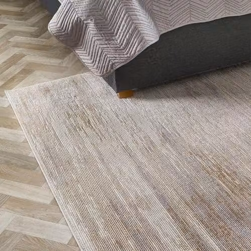 Phoenox Textiles Limited Origins Bevel Rectangular Rug in Cream and Grey, W: 80 cm, D: 150 cm – 3
