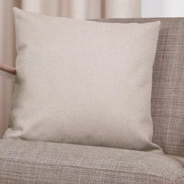 Terrys Plain Square Filled Cushion, Beige, W/D/H: 45 x 45 x 45 cm