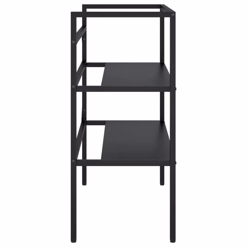Berkfield Home Black Metal Bathroom Washbasin Frame W: 79 cm, D: 38 cm, H: 83 cm – 3