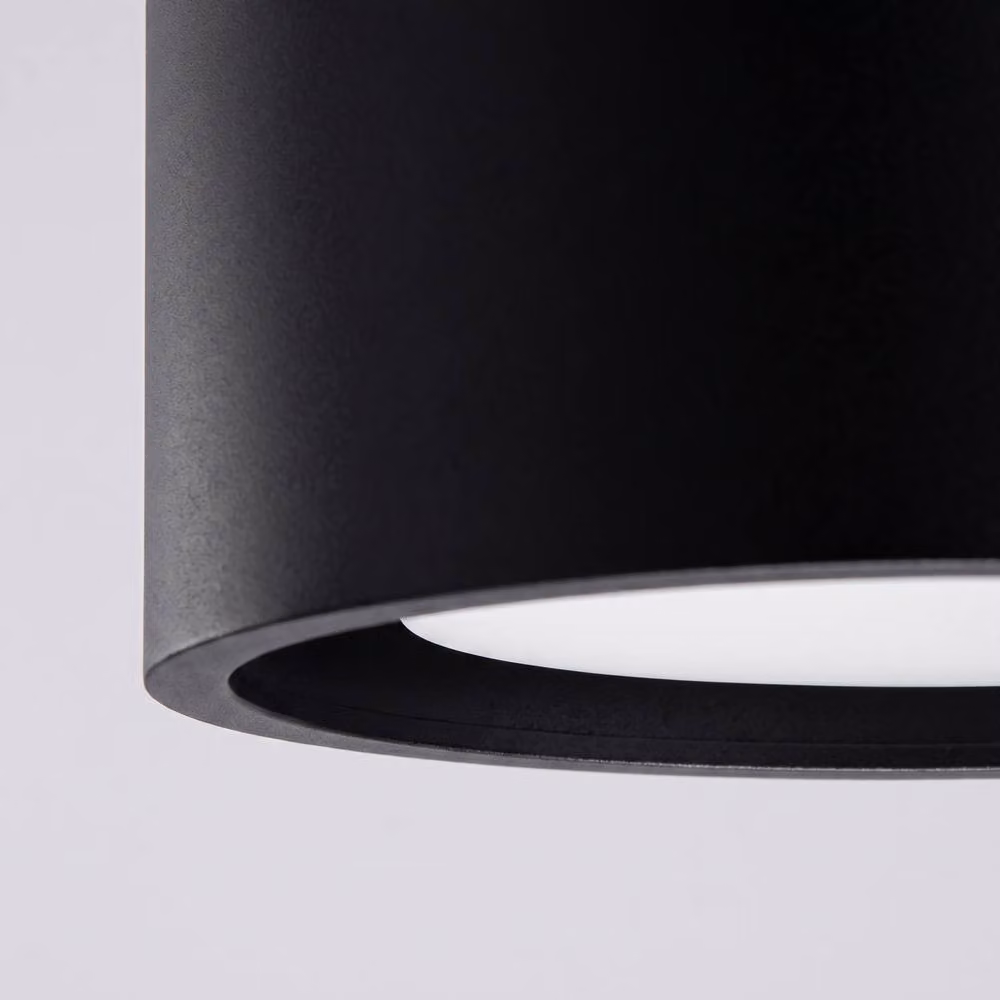 Sollux Lighting minimalist round ceiling lamp in black, W/D/H: 21 x 21 x 10 cm – 4