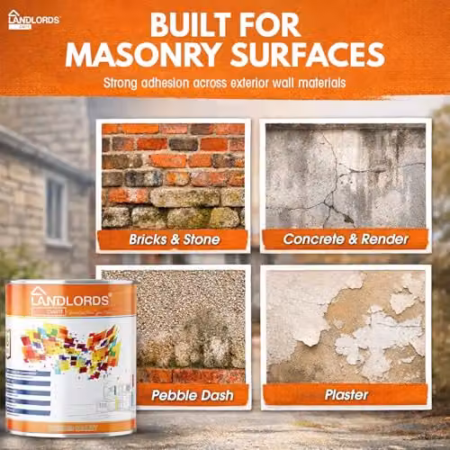 Landlords Weather Shield Smooth Masonry Paint in Blue, 1L – 2