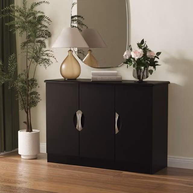 Ready Assembled 2 U Holborn 3 Door Sideboard in Black – 1