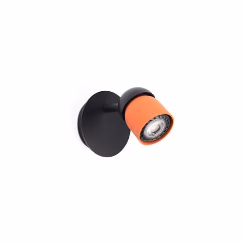 Netlighting Coco Modern Adjustable Wall Spotlight in Black and Terracotta with 1x GU10 Socket – 1