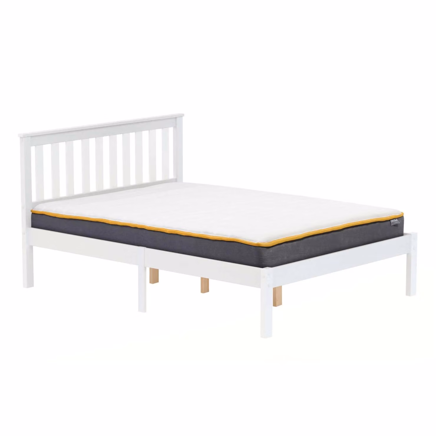 Birlea Denver King Size Lacquered White Solid Wood Bed Frame, 180 x 200 cm – 2