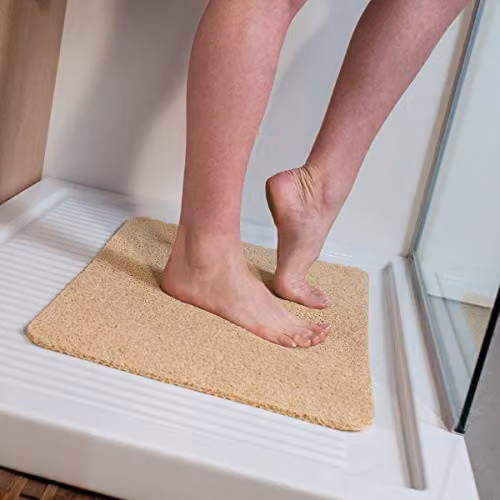 JML Beige Non-Slip, Quick-Drying and Mould-Resistant Rectangular Bath Mat – 3