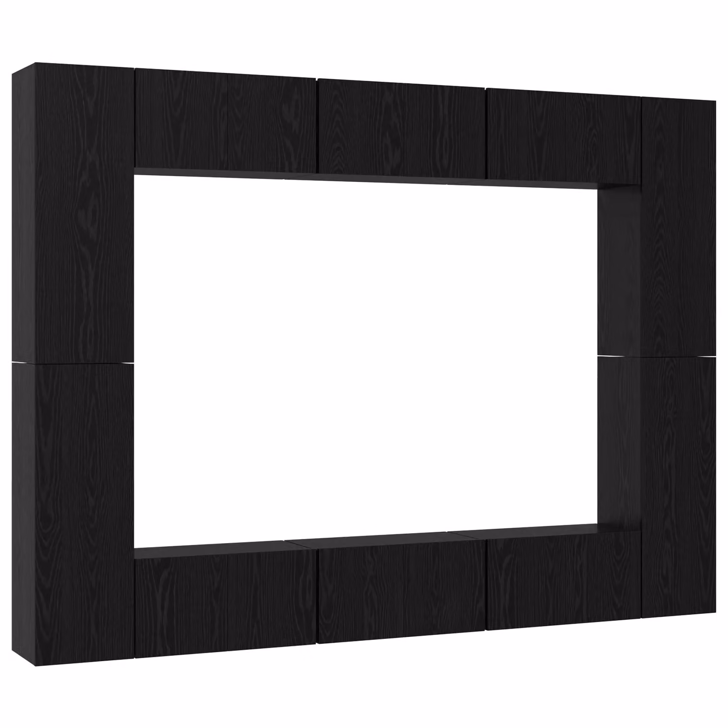 Berkfield Home Rustic Black Oak TV Cabinet with Shelf, W/D/H: 30.5 x 30 x 90 cm – 2