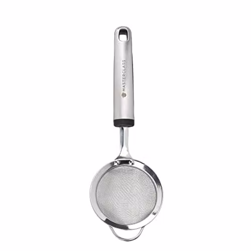 MasterClass Silver Stainless Steel Fine Mesh Sieve with Handles – 1