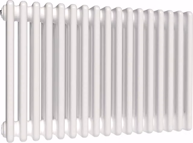Lux Heat White Horizontal 4 Column Traditional Steel Radiator, H: 50.0 cm, W: 78.5 cm, D: 16.0 cm