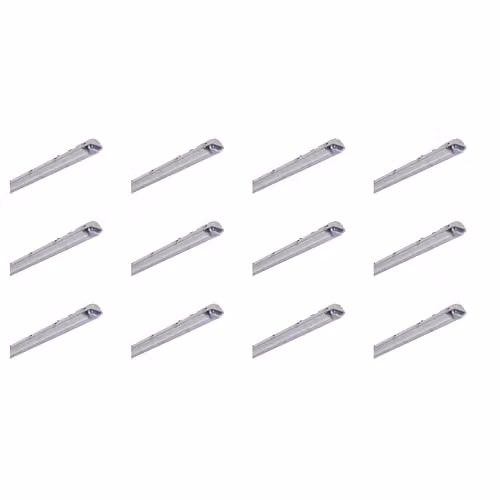 SYLVANIA SylProof Toledo 4ft LED Waterproof Batten Housing, IP65 Rated, White, Pack of 12