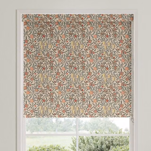 William Morris Fruit Translucent Made To Measure Roller Blind in Clay Multicolour